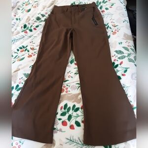 NWT Dictionary Brown Wide-Leg Pants